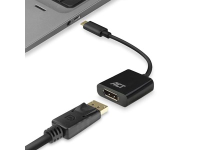 ACT AC7320 verloopkabel - USB-C naar DisplayPort - 0,15 meter