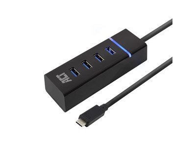 ACT USB-C naar 4x USB-A - Zwart